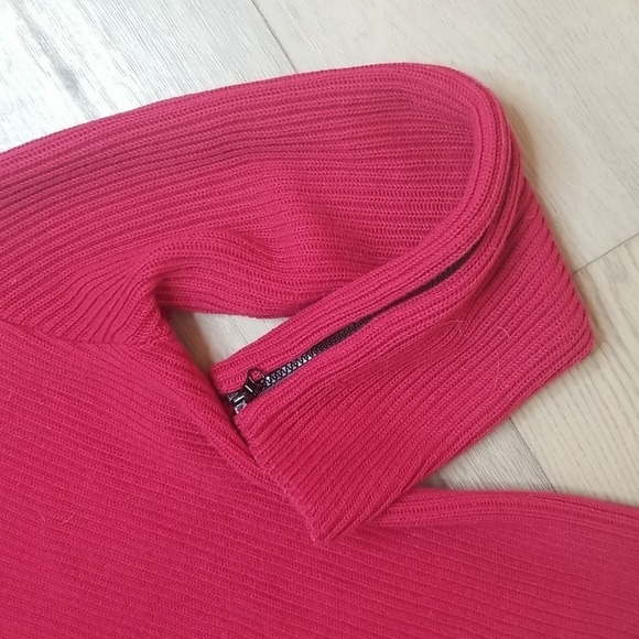 Von saken Women's turtleneck Relaxed sweater zipper detail - Picture 2 of 6